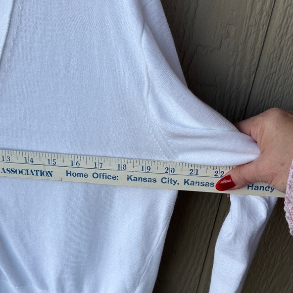 J. Crew White Ladies Button-Up Women's Sweater - Picture 7 of 9